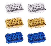 TRKETK 3 Paire Manchons élastiques élégants et Extensibles à Paillettes Manchettes à Paillettes Tenue Festive pour les Célébrations Bracelet Scintillant pour Femme Fête Carnaval