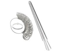TRKETK 3 Pièces Ensemble de Jauge de Taille de Bague, Mesure de Taille A-Z Outil de Mesure de Bague Mandrin Bâton Bijoux Outils de Dimensionnement pour Mesurer les Bagues Femmes Hommes