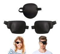 TRKETK 3 Pièces Patchs pour Les Yeux, 3D Réglables pour Les Yeux Droit et Gauche Patch Cache-Oeil Paresseux Réglables pour L'amblyopie Yeux de Pirate Patch avec Boucle Réglable Cache-Oeil Médical