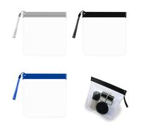 TRKETK 3 Pièces Trousse de Toilette Transparente Sac de Maquillage de Voyage 20x20cm Sac à Fermeture éclair éTanche Et RéSistant Aux Fuites Accessoires de Voyage pour Les Hommes Les Femmes