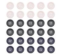 TRKETK 30 Pièces Boutons Ronds en Résine Couture Boutons Ronds 4 Trous 20mm Accessoires pour la Couture de Vêtements Classique et Pratique Pour Vêtements Couture Bricolage et Décoration