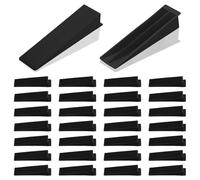 TRKETK 30 Pièces Cales de Panneau de Clôture, Cales en Plastique pour Empêcher les Cliquetis Localisateur d'Insertion de Nivellement de Carrelage Cales de Nivellement de Carrelage (Noir)