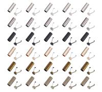 TRKETK 30 Pièces Embouts de Cordon en Métal 6 Couleurs Extrémités de Cordon à Pression Tête de Lacet Tête de Corde pour Vêtements Le Bricolage Remplacer Les Lacets de Réparation Accessoires