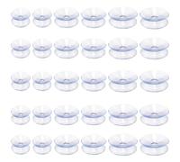 TRKETK 30 Pièces Ventouses Double Face Tapis Antidérapants en Verre Ventouses Transparentes Plastique Antidérapantes Double Face pour Miroir De Table en Verre Miroir de Fenêtre de Salle