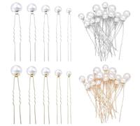 TRKETK 36 Pièces Épingles À Cheveux Avec Perles 5 Tailles Pince en Forme de U Accessoires pour Cheveux en Perles Épingle de Mariage Élégant pour Mariée Demoiselle Mariage Bal Fête Vie Quotidienne