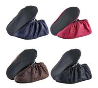 TRKETK 4 Paires de Couvre-Chaussures Réutilisables, Antidérapantes Lavables Couvre-Chaussures Couvre-Chaussures Élastique Imperméables Anti-Poussière pour Maison Protection de Sol pour Tapis de Ménage
