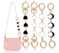 TRKETK 4 Pièces Chaîne d'Extension de Sac à Main, Forme de Coeur Étoile Sac à Main Extender Strap Sangle Courte pour sac à Accessoire de Remplacement des Extensions