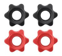 TRKETK 4 Pièces Hexagonaux pour Barre d'Haltère, Clips d'Haltère Extrémités de Vis d'Haltère Hexagonales Pinces d'Haltères Colliers de Serrage à Vis pour Entraînement d'Haltérophilie d'Haltères