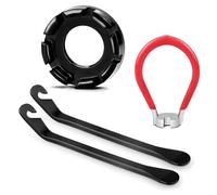 TRKETK 4 Pièces Outil de Clé à Rayons de Vélo, Tendeur de Rayon Velo Calibre 10-15 Clé de Rayon à 8 Way Rayons Clé à Rayons 6 en 1 Universel Outils de Réparation de Vélo pour VTT Velo Route