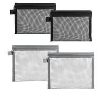 TRKETK 4 Pièces Petites Trousses de Maquillage avec Fermeture Éclair, Trousse de Maquillage Petite Trousse de Toilette Trousse Rangement Trousse de Toilette de Voyage Petite Pochette pour Femme