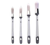 TRKETK 4 Pièces Pinceau Rond à Rechampir Manche Ergonomique bi Matière pour Cadre de Fenêtre Pinceaux de Peinture Tous Types de Peinture Coins de Maison et Décoration d'intérieur