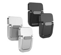 TRKETK 4 Pièces Portable Keyboard Riser, Supports pour Ordinateur Portable Rehausseur de Clavier d'Ordinateur Pliable Mini Supports Invisibles pour Clavier d'Ordinateur (Noir + Argent)