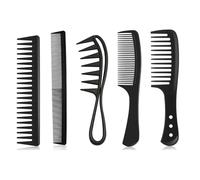 TRKETK 5 Pièces Peigne à Dents Larges, Peignes à Grandes Dents Peignes à Cheveux Peigne à Boucles Ensemble de Peignes à Cheveux Peigne de Coiffure Anti-Statique Résistant à la Chaleur