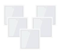 TRKETK 5 Pièces Pochettes Transparentes pour Permis de Voiture, Pincement De Pare-Brise De Voiture Clip de Carte de Stationnement pour la Voiture, la Camionnette, la Caravane (105x105 mm)