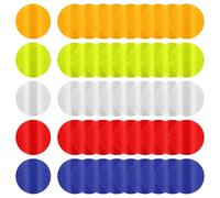 TRKETK 50 Pièces Bande Reflechissante Autocollante, Autocollants Réfléchissants pour Vélo Bandes Reflechissantes Adhesives Autocollants Réfléchissants pour Voiture Autocollants d'Avertissement