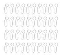 TRKETK 50 Pièces Crochets en Métal en Forme De S Crochets de Rideau en Acier Inoxydable Facile à Installer Rail Antirouille Lisse Hook pour Fenêtre Rideau De Douche Rideaux De Lit