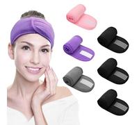TRKETK 6 Pièces Bandeau Maquillage, Réglable Bandeau pour Les Masques Spa Headband Bandeau Cheveux pour Soin Visage Bandeaux de Bain Esthetique pour Yoga Maquiller Douche Soins du Visage Sport