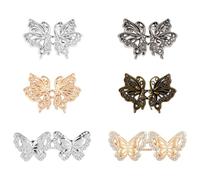 TRKETK 6 Pièces Bouton de Taille Papillon Serre Taille Pantalon Pinces à Boutons Papillon Réglables et Amovibles Boutons de Jeans pour Amples Jupe Pantalon Jean Accessoires Vestimentaires