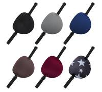 TRKETK 6 Pièces Cache Oeil Patch d'Oeil Strabisme Ajustable Patch Oculaire Médical Design Concave 3D Cache-œil Pirate pour Adultes et Enfants pour Amblyopie Strabisme Yeux Gauche et Droit