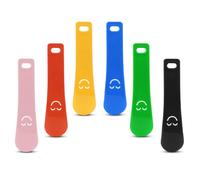 TRKETK 6 Pièces Chausse-Pieds en Plastique, Chausse-Pied Portable Chausse-Pied Smiley Mignon 3,7 x 15 cm Mini Chausse-Pieds en Plastique pour Hommes Femmes Enfants Personnes Âgées (6 Couleurs)