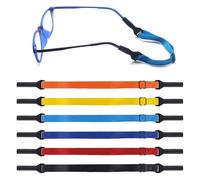 TRKETK 6 Pièces Cordons à Lunettes Ajustable Sans Queue, Sangles de Lunettes Antidérapantes Maintien fort Elastic Cordon Lunettes Courroie Universelle Ajustable pour Lunettes pour Enfants et Adultes