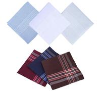 TRKETK 6 Pièces Homme Mouchoir Carré, Mouchoirs en Tissu Classiques Ensemble de Mouchoirs en Coton pour Hommes Cadeau pour Hommes Mouchoirs Ensemble de Pochettes pour Mariés, Mariages, Bal, Fête