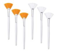 TRKETK 6 Pièces Pinceaux Éventail pour le Visage, Pinceau pour Masque Facial Pinceau de Maquillage Applicateur de Masque Facial Doux Pinceau Applicateur d'Acide Outil de Maquillage DIY