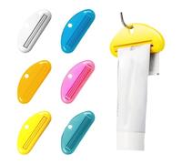 TRKETK 6 Pièces Presse Tube Dentifrice, Presse-Tube Pratique Distributeur De Dentifrice Presse-Agrumes Pince Tube Dentifrice Couleur Pince Presse à Dentifrice Plastique Presse Dentifrice (6 Couleurs)