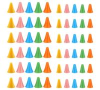 TRKETK 60 Pièces Protecteurs de Point d'aiguilles à Tricoter Multicolores Bouchons de Protection d'aiguille à Tricoter en Caoutchouc Accessoires de Tricot pour la Couture et Tricot