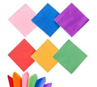 TRKETK 60 Pièces Serviettes en Papier Multicolores, Serviettes en Papier de Fête Serviettes Carrées Serviettes en Papier Arc-en-Ciel Serviettes de Déjeuner pour Anniversaires Mariages Fête (25x25 cm)
