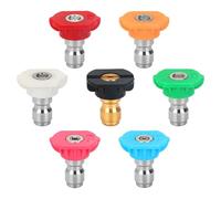 TRKETK 7 Pièces Buse Turbo pour Nettoyeur Haute Pression, 1/4 Buses à Connexion Rapide Sont Principalement Utilisées Kit d'Accessoires pour Nettoyeur pour le Nettoyage de Voiture et le Jardinage