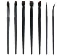 TRKETK 7 Pièces Pinceaux de Maquillage Professionnels, Kit de Pinceaux Yeux Plat et Fin Pinceaux de Maquillage pour Eye-Liner Brosse à Sourcils Pinceau Biseauté Incliné pour Sourcils, Cosmétiques