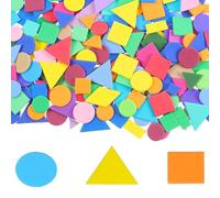 TRKETK 750 Pièces Autocollants en Mousse Auto-Adhésifs, Ensemble Graphique Géométrique Auto-Adhésif pour Enfants Mini Autocollants Géométriques en Mousse Fournitures de Fête pour Enfants et Adultes