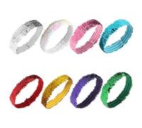 TRKETK 8 Pièces Bandeau à Paillettes Élastique Facial Spa Serre-tête Glitter Mode Bandeau à Cheveux Réglables élastiques à Paillettes Accessoire Bandeau pour Cheveux pour Filles et Femmes