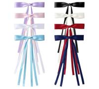 TRKETK 8 Pièces Barres à Cheveux Colorées, Barres à Cheveux en Ruban de Satin avec Pinces en Métal Accessoires de Cheveux Élégants pour Les Femmes, Déguisez-Vous L'Anniversaire de La Fête de Mariage