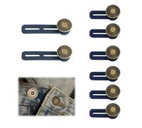 TRKETK 8 Pièces Bouton D'extension de Taille élastique Réglable pour Chemise, Pantalon, Jeans - Hommes et Femmes