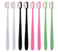 TRKETK 8 Pièces Brosse à Dents Extra Douce, Brosses à Dents Souples Micro Nano Brosse à Dents à Poils Souples Brosse à Dents en Fibre Stérile Brosse à Dents Adulte à Poils Souples pour Dents Buccales