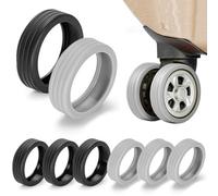 TRKETK 8 Pièces Couvre Roues De Valise, Housses de Protection de Roue de Bagage en Silicone Housse de Roues de Valise à Bagages Réduction du Bruit Durables Silencieuses et Absorbant Les Chocs