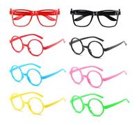 TRKETK 8 Pièces Monture de Lunettes en Plastique pour Enfants, Montures de Lunettes Colorées pour Enfants Assistant sans Verres Lunettes Enfant Jouet Lunettes pour Cosplay Déguisements Fête Costumée