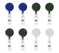 TRKETK 8 Pièces Porte Badge Multicolore Enrouleur Rétractable Porte-Badges avec Cordon de 65 cm Clip Durable Cordon Pour Infirmière Employé Enseignant Cartes Badges Carte D'identité