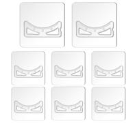 TRKETK 8 Pièces Supports de Tringle de Douche Transparents, Clips Adhésifs pour Rideau de Douche Support Rideaux Sans Percage Clips Muraux Transparents pour Bâton Mural Sans Perçage