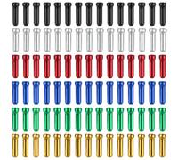 TRKETK 90 Pièces Embouts de Câble de Frein pour Vélo Embouts de Frein Alliage en Aluminium Durable Multicolore de Câble de Frein de Vél pour Ligne Bouchon de Frein de Vélo VTT et Route