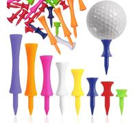 TRKETK Lot de 120 tees de golf réutilisables en plastique de tailles mixtes pour entraînement d'hiver (25 mm, 31 mm, 37 mm, 43 mm, 50 mm, 60 mm, 70 mm, 83 mm)