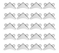 TRKETK Lot de 20 supports d'angle de miroir d'angle de protection de cadre Clips de support en métal pour cadre photo Kit pour accrocher des miroirs pour fixer des miroirs en verre de salle de bain