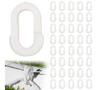 TRKETK Lot de 40 clips de filet de but de football, résistants aux intempéries, accessoires de but de football, clips en plastique pour extérieur, football, golf, tennis, faciles à installer (blanc)