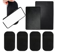 TRKETK Lot de 6 tapis antidérapants pour tableau de bord de voiture - Multifonctionnel - Auto-adhésif - Lavable - Extra épais - Pour téléphone portable, lunettes de soleil, clés (noir)