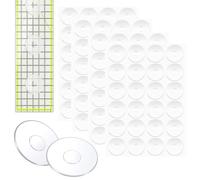 TRKETK Lot de 96 poignées antidérapantes en silicone transparent pour règles de matelassage et autres travaux manuels (19 mm)
