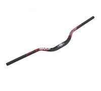 TRKIMAL φ 31,8 mm VTT de route extra long 720 mm guidon 55 mm barre élévatrice pour vélo de descente, course tout-terrain, BMX (noir + rouge)