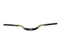 TRKIMAL φ31,8 mm Guidon pour vélo de route, VTT, Mountainbike Extra Long 720 mm Guidon surélevé de 55 mm pour VTT, BMX Downhill, course, hors piste (Noir+Vert)