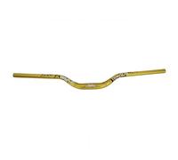TRKIMAL φ31,8mm Guidon pour vélo de route, VTT, Mountainbike Extra Long 720mm avec barre surélevée de 55mm pour VTT, BMX de descente, course sur route et hors piste (Doré)
